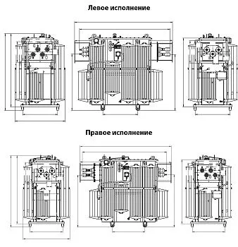 Фото чертежа ТМГФ 250/10/0,4 Фото чертежа ТМГФ 250/10/0,4